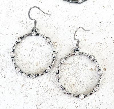 E23061 Silver Circle Earrings