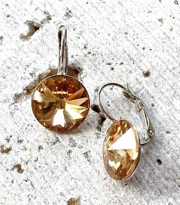 E21634 Lt Topaz Crystal Earring