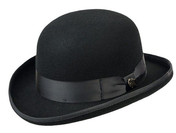 BIGA16140.N02 Bowler Hat, Colour: Black, Size: Small