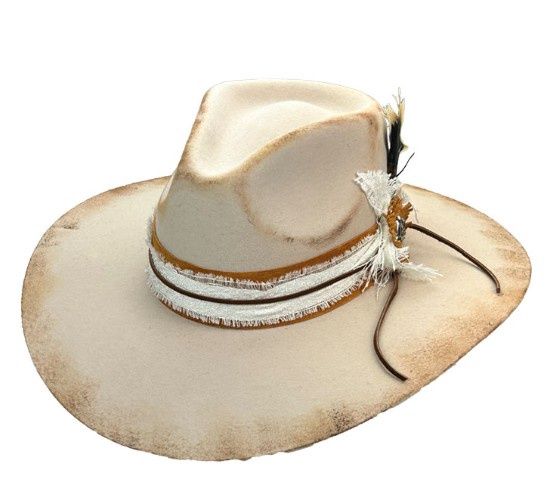PF F SA 12 Sand Pinch Front Embellished Hat, Colour: Sand, Size: Medium