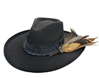 PF F RB 6 Blk Embellished Hat