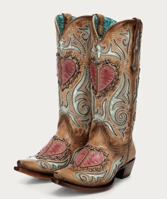 A5090 Heart Barbwire Snip Toe Boot