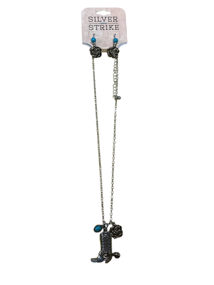 D450026797 Boot/Rose Jewelry Set