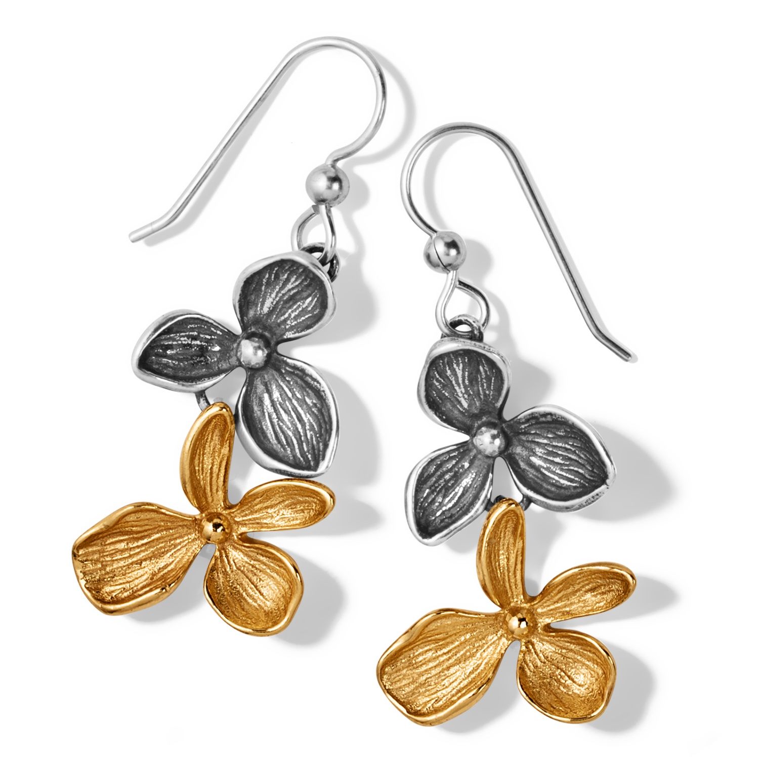 JA8532 Everbloom Duo French Wire Earring, Colour: Sil/Gold