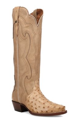 DP7154 Maravilla Full Quill Ostrich Snip Toe Boot