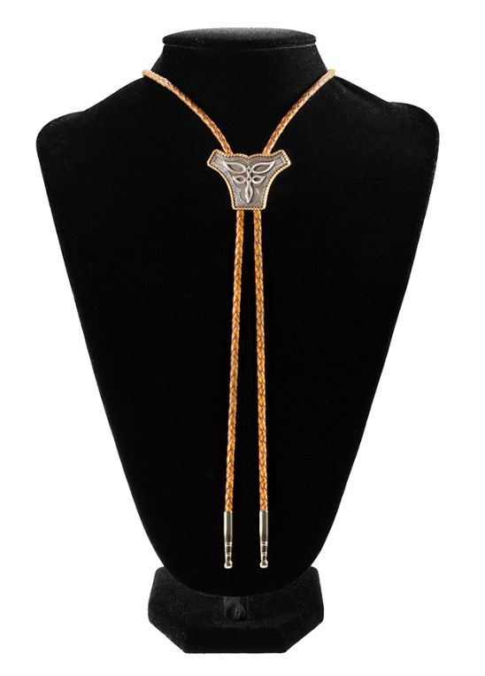 22429 Boot Stitch Bolo Tie, Colour: Sil/Gold/Brown