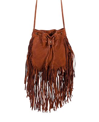 B184 Fringe Drawstring Bag