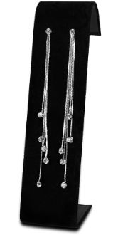 301007436 Crystal/Chain Post Earrings, Colour: Silver/Crystal