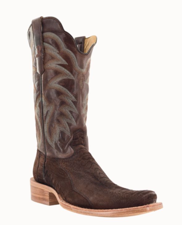 RW4802-1 Sueded Ostrich Leg Boot, Colour: Chocolate, Size: 9D