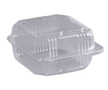 6&quot;x6&quot; CLEAR  HINGE CONTAINER (125PCS)
