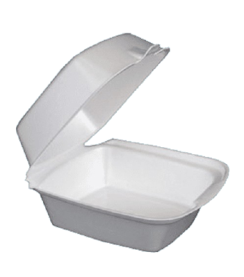 STYRO 6&quot;X6&quot; HINGE CONTAINER (50PCS)