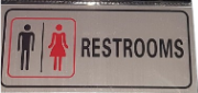 Aluminum Restroom Sign