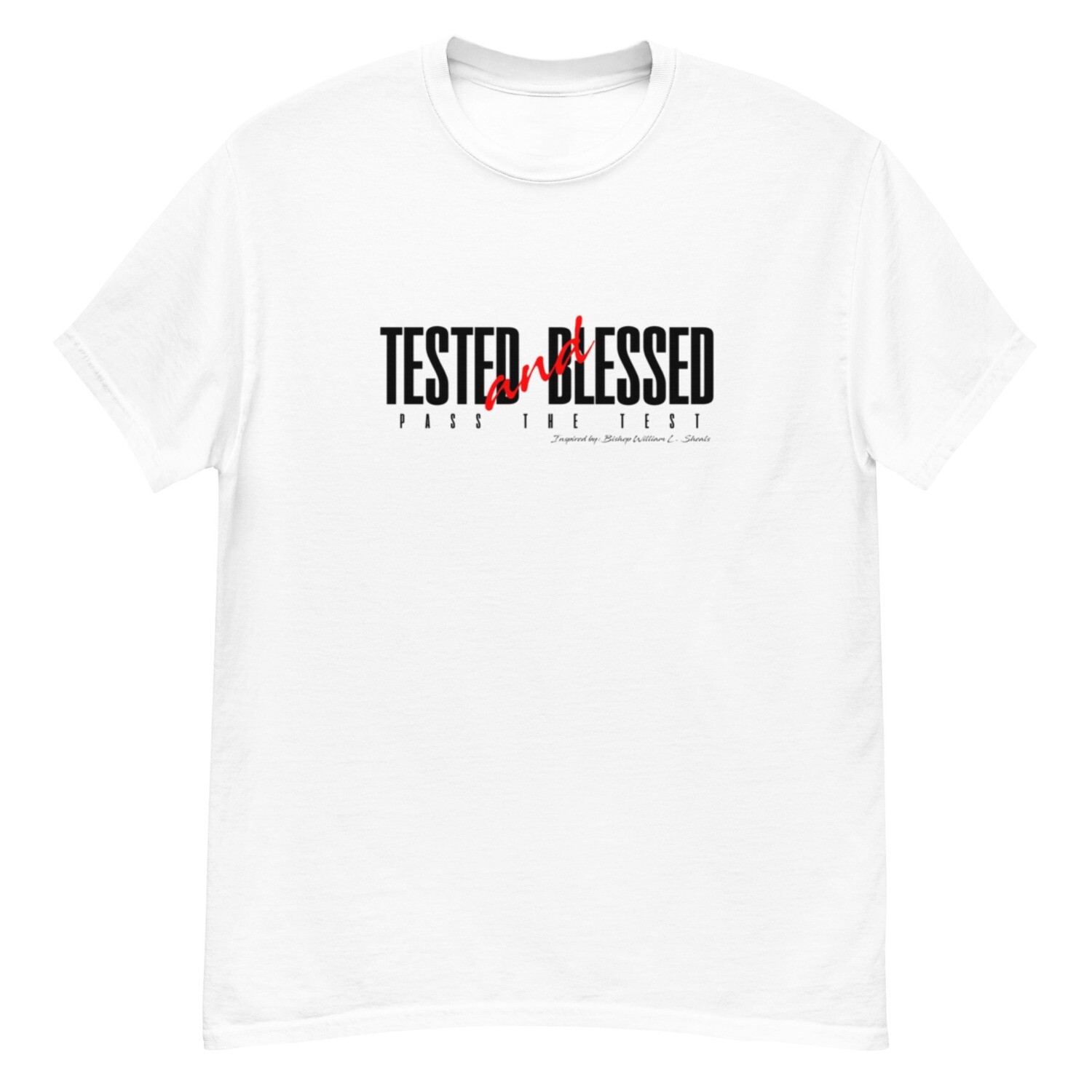 T&amp;B White T-Shirt Red Text
