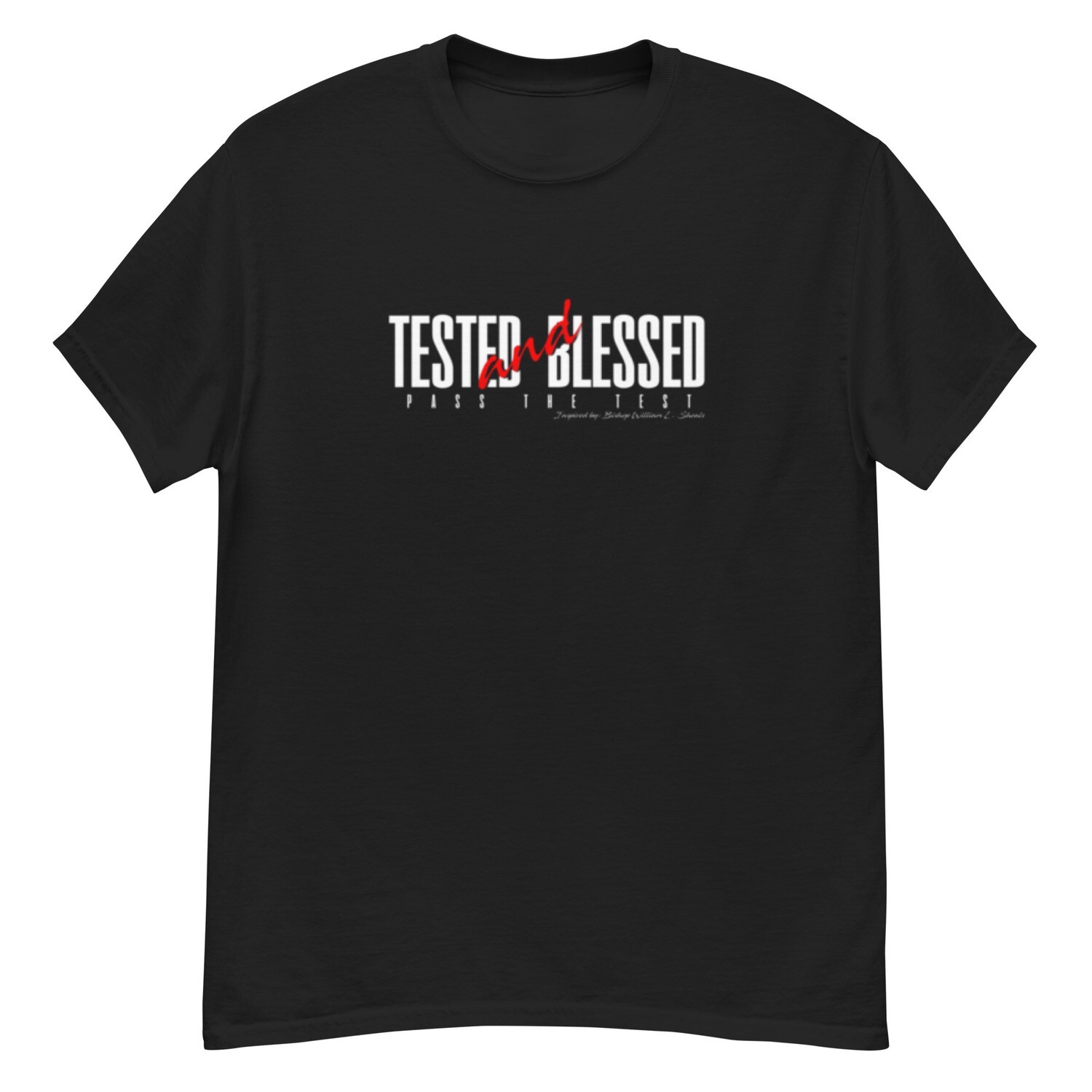 T&amp;B Black T-Shirt Red Text