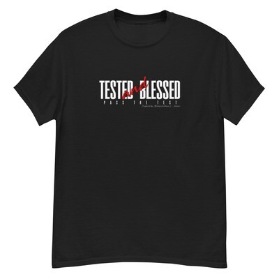 T&amp;B Black T-Shirt Red Text