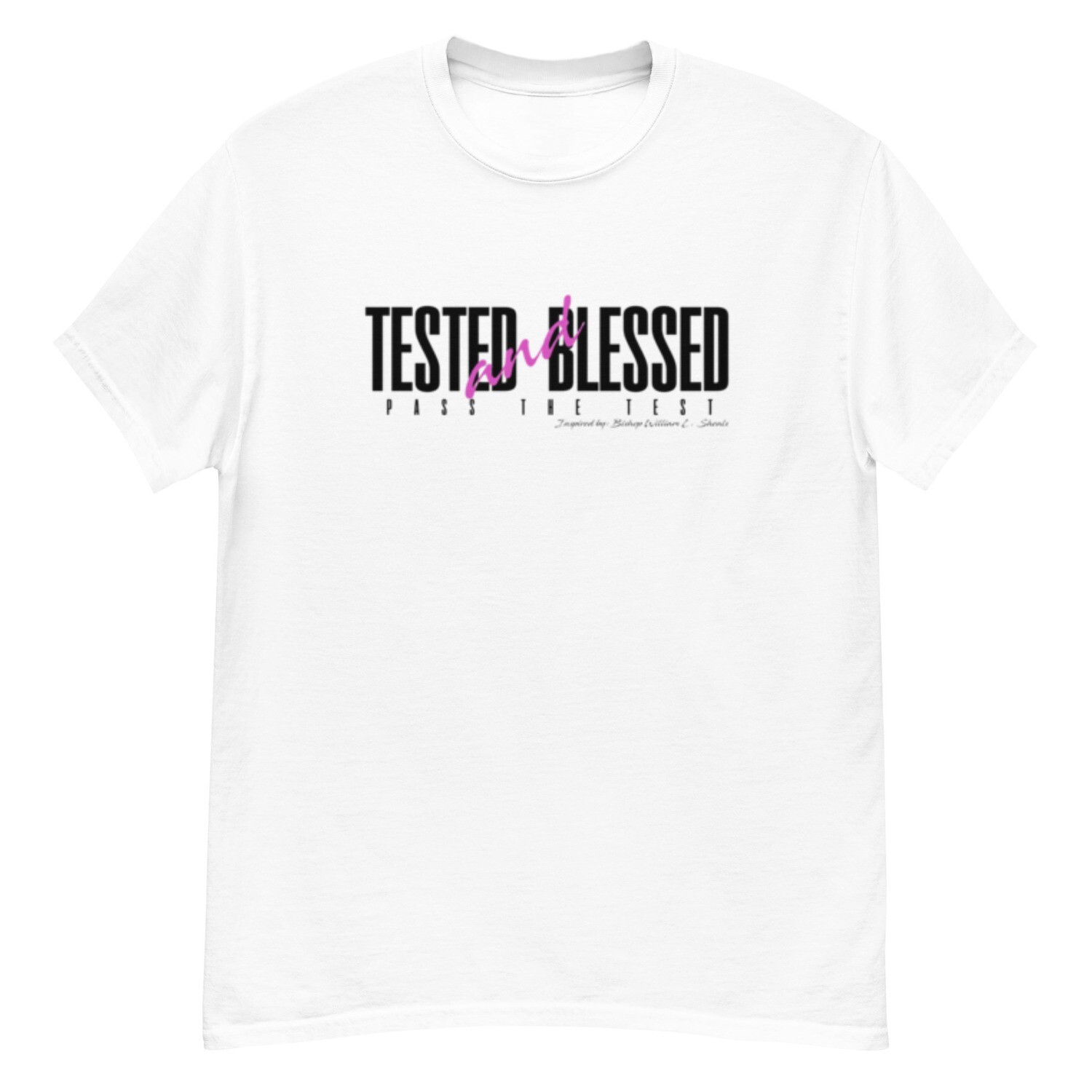 T&amp;B White T-Shirt Purple Text