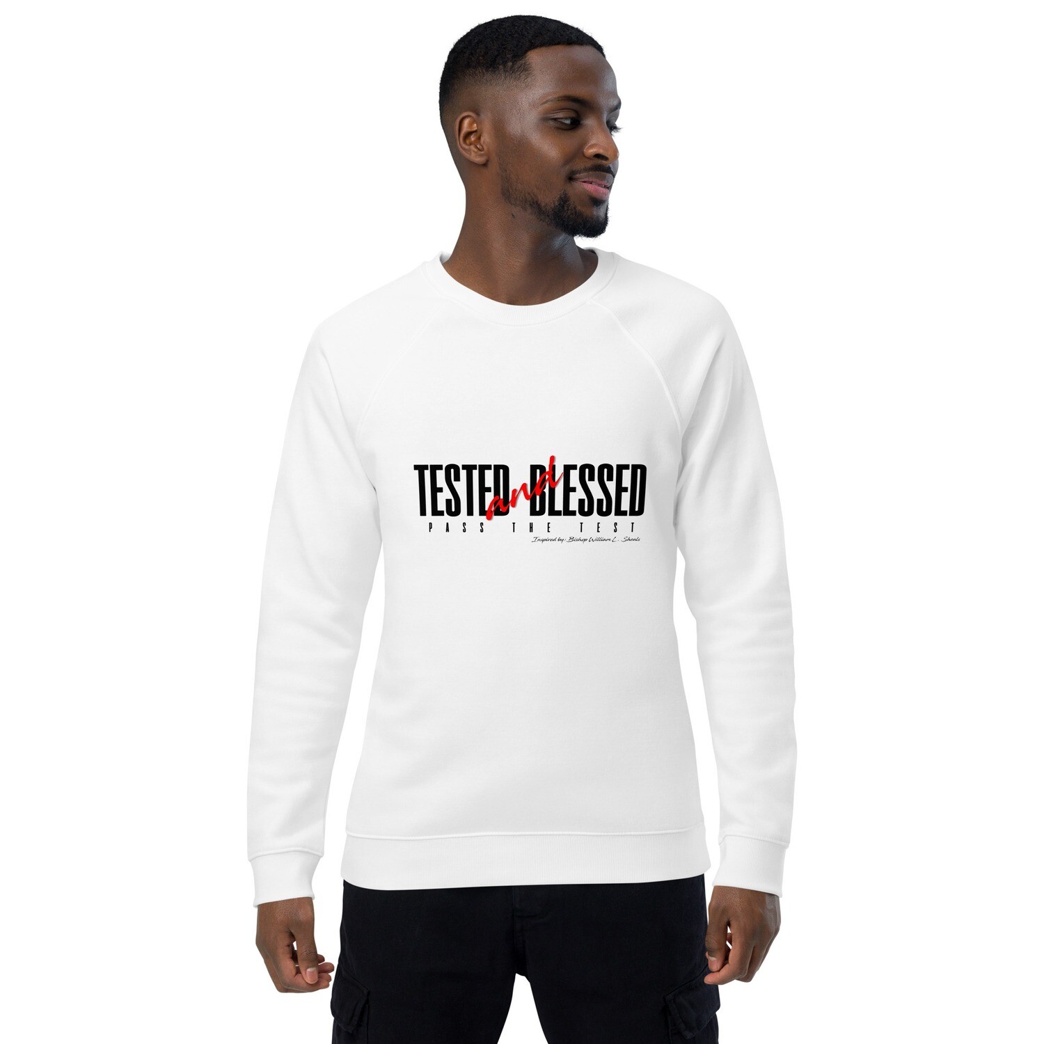 Unisex organic raglan sweatshirt