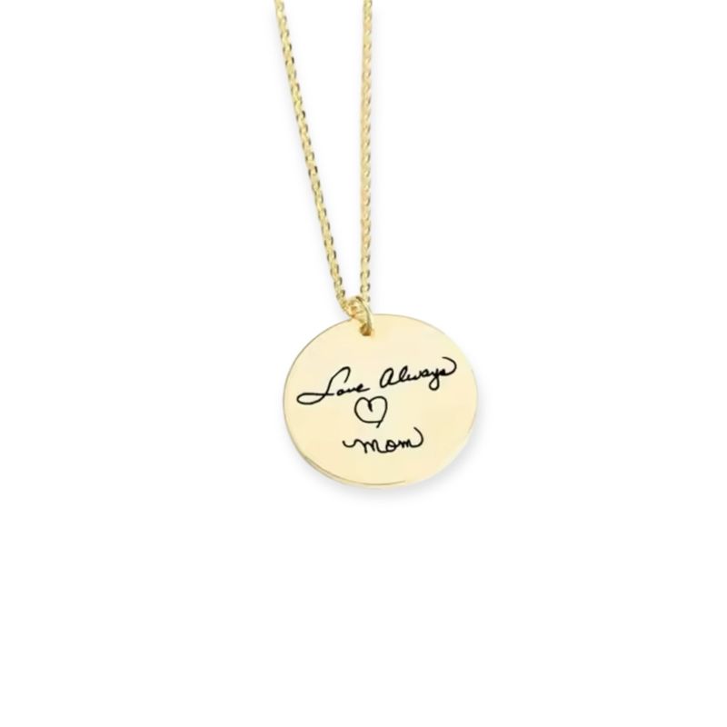CUSTOMIZABLE ROUND PENDANT NECKLACE