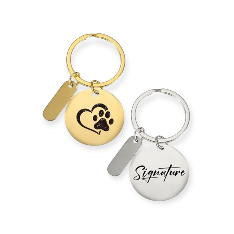ROUND KEYCHAIN FOR ENGRAVING