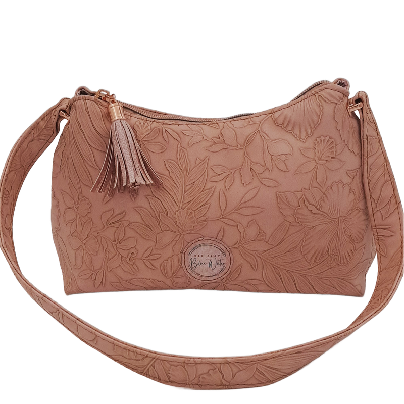 Embossed Faux Leather Shoulder Bag