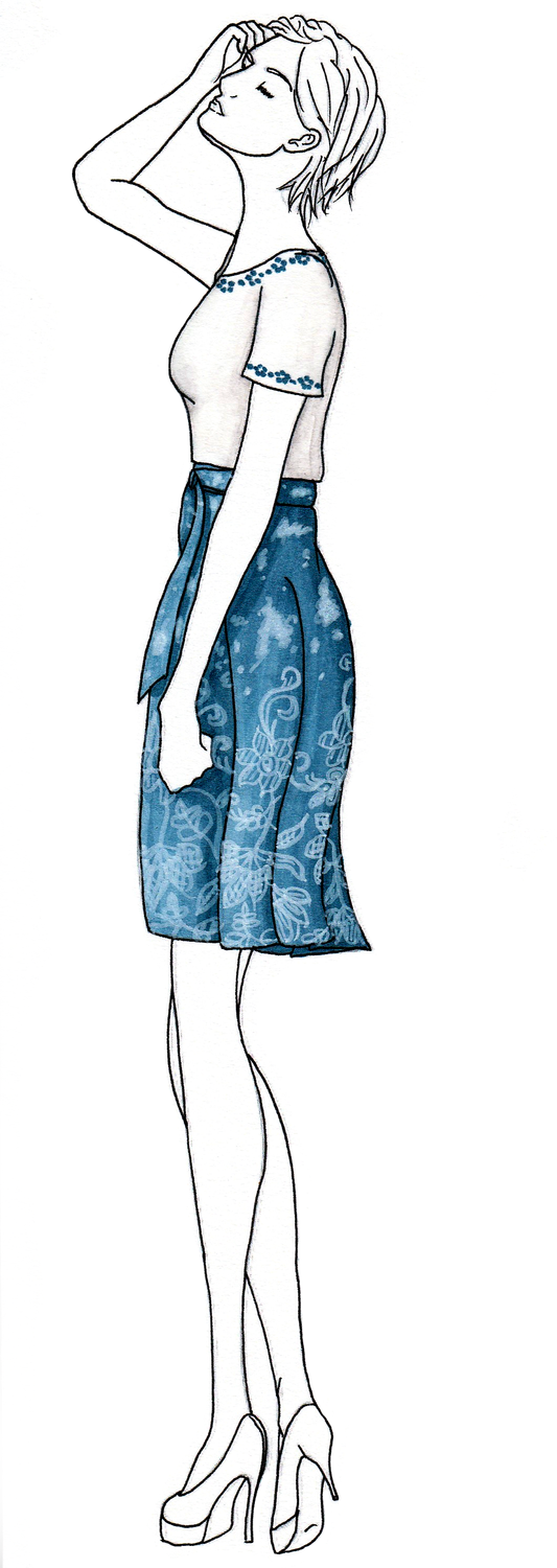 Wrap Skirt Pattern #12571 - Printed