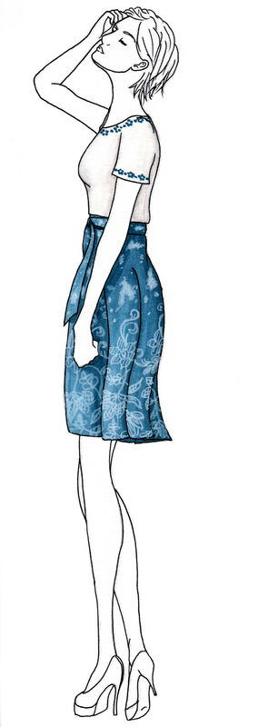 Wrap Skirt Pattern #12571 - Printed