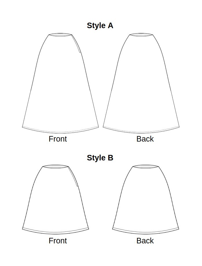 A-Line Skirt #12701 - Printed