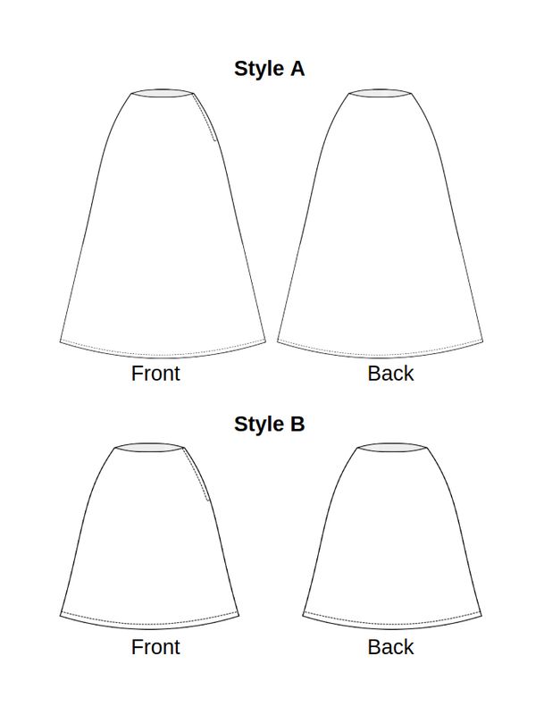 A-Line Skirt #12701 - Printed