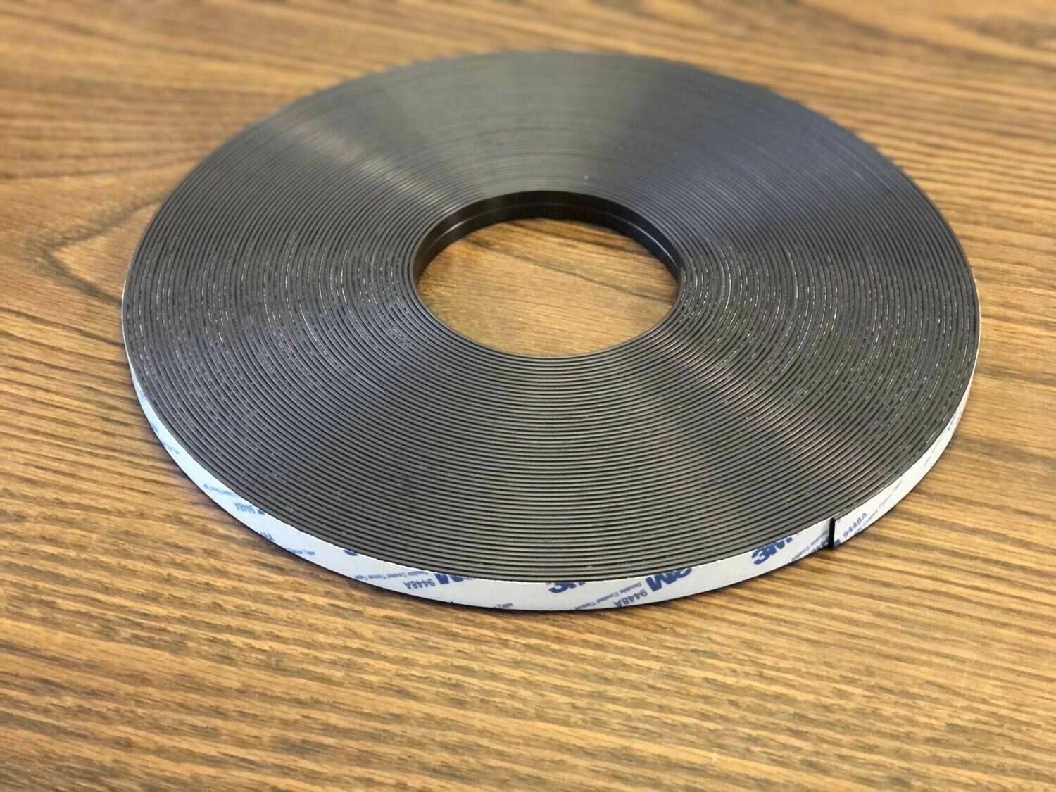 Magnetic Tape 1/2 Magnetic Tape 1/2"(W)x0.060"(T)x100'(L) w/3M#9448 Pressure Sensitive Adhesive