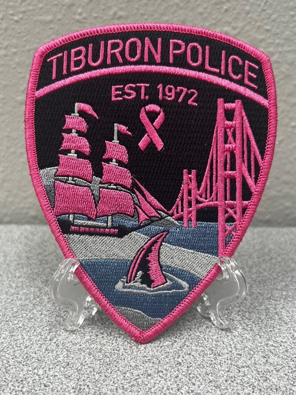 Tiburon Police Pink Breast Cancer Awareness Patch