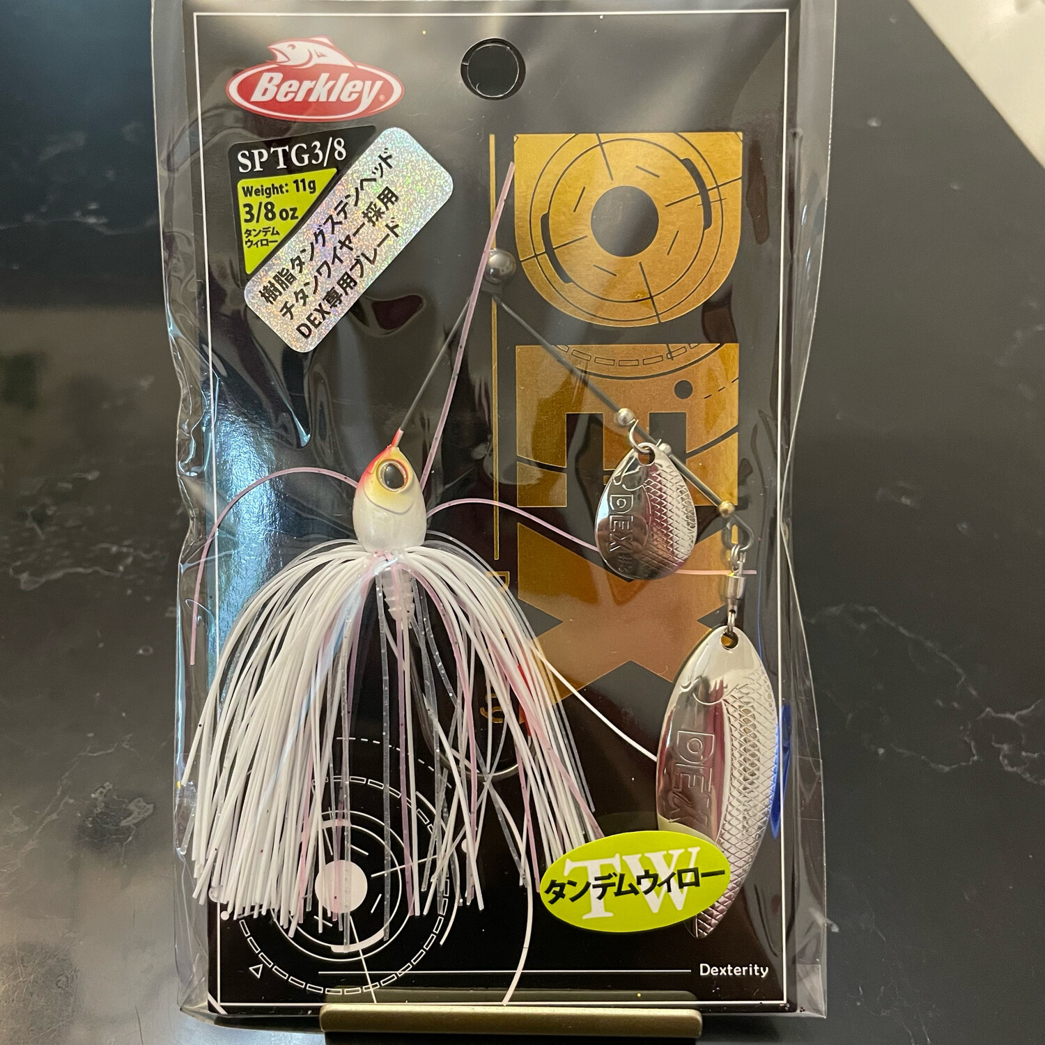 Berkley Dex Tungsten/Titanium Spinnerbaits 3/8 oz Pearl White TW