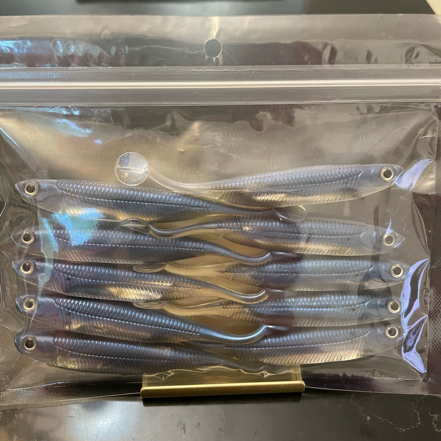 Custom Flash Foil 3.9” Soft Pro Blue Shiners. 10pcs/pack
