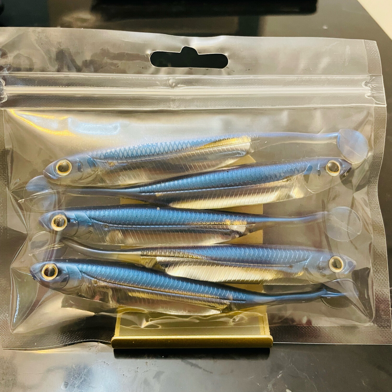 Custom Flash Foil Shiners 5&quot; Pro Blue Boot Tail Swimbait 5pcs/pack