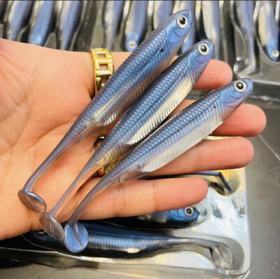 Custom Flash Foil 3.9” Soft Pro Blue Shiners. 10pcs/pack