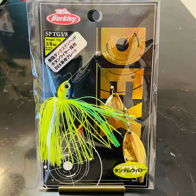 Berkley Dex Tungsten/Titanium Spinnerbaits 3/8 oz Blue Back Chartreuse TW