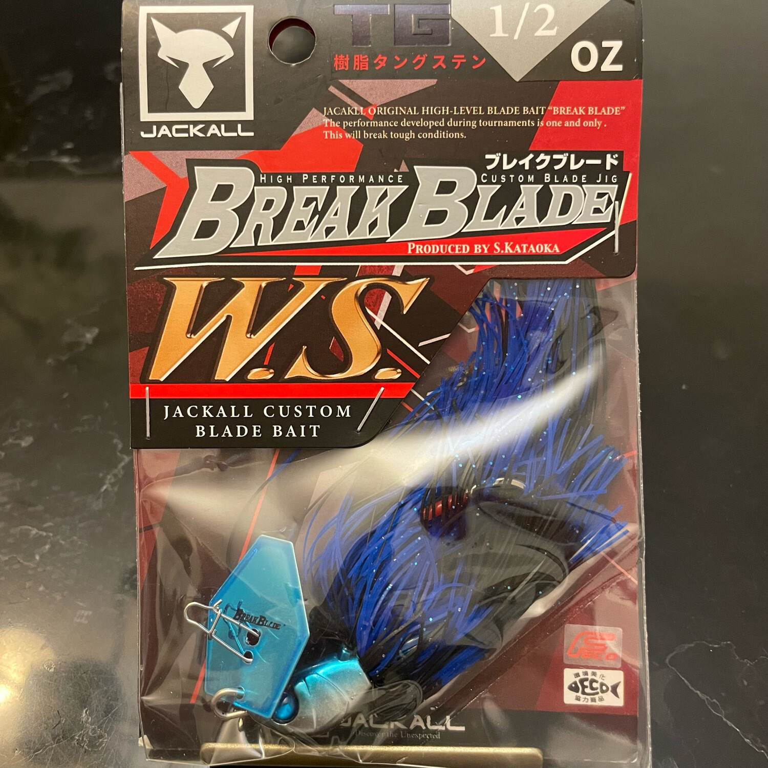 Jackall Break Blade Custom Blade Jig 1/2oz WS Black Blue