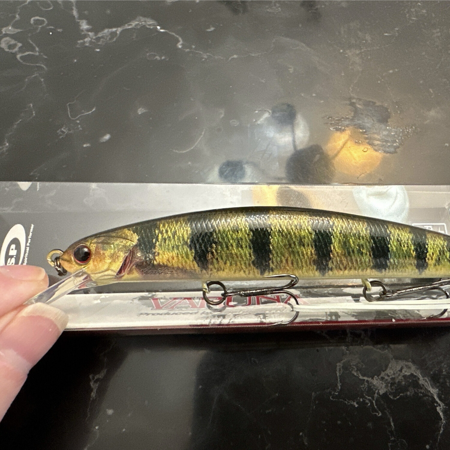 OSP Varuna 120sp 4-1/3” 16g (3/5oz) Real Perch RPO69, Suspending JDM Jerkbait.