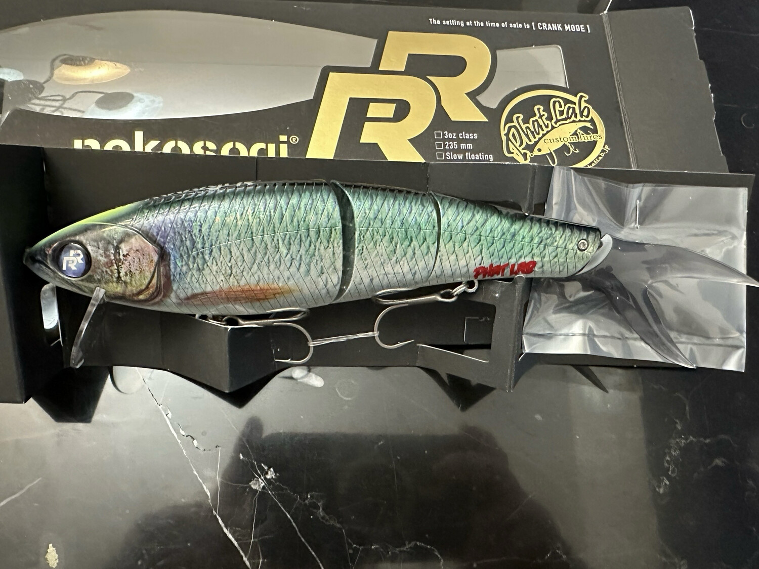 Phat Lab Nekosogi RR Triple Jointed 2 In 1 Swimbait. Real Hasu. Removable Lip, Extra Tail, NIP