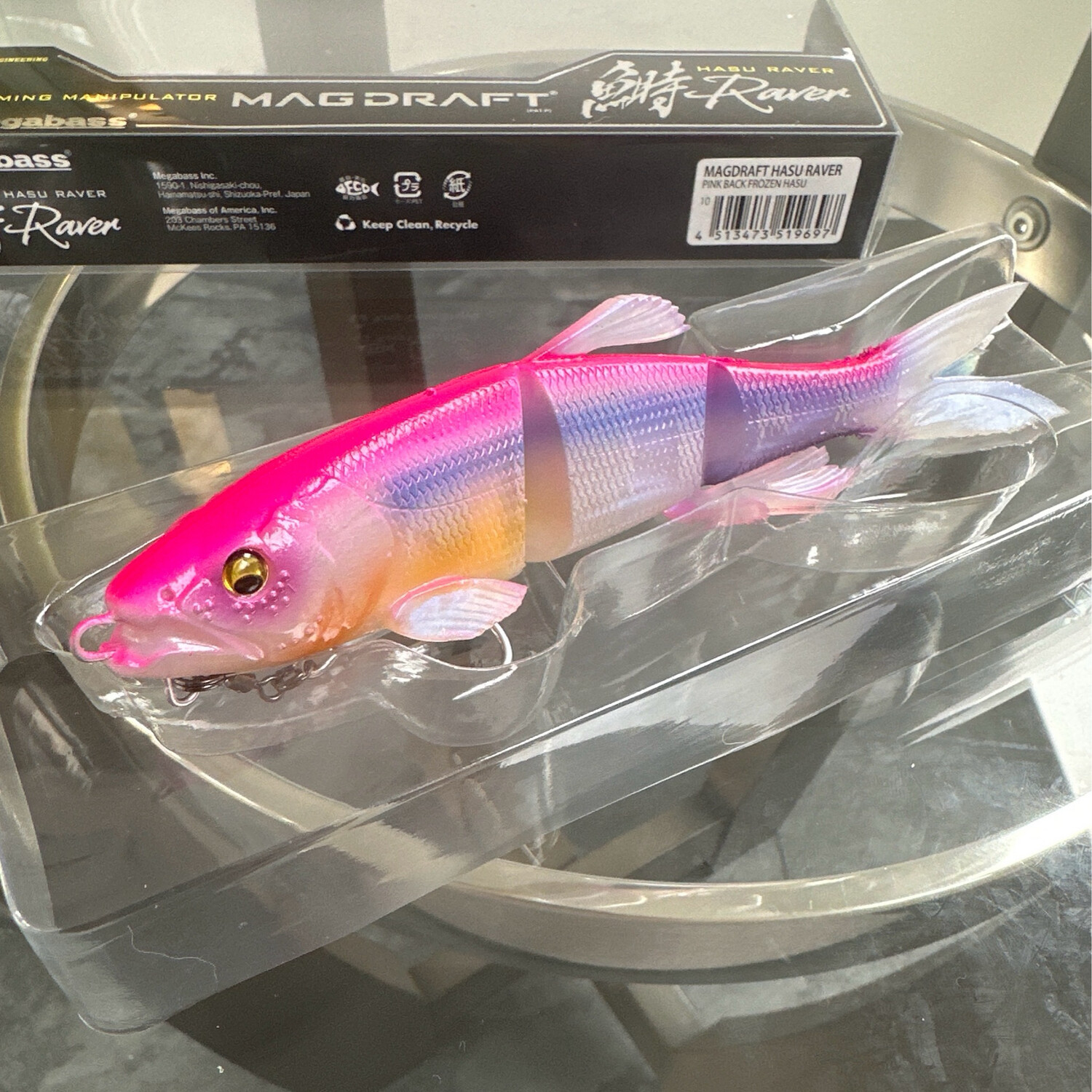 Megabass Magdraft Hasu Raver #10 Pink Back Frozen Hasu