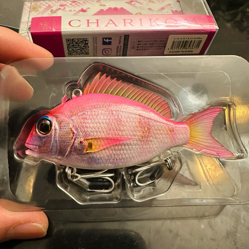 Little Jack Charikom #01 Tiny Sea Bream. Super Realistic New JDM Lipless Crankbait. SW BKK Hooks 65mm (2.56”) .85oz (24g). NIP