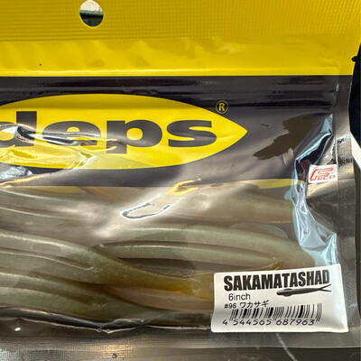 Deps Sakamata Shad 6” Wakasagi #96. Another Big Tournament Winning Bait! NIP