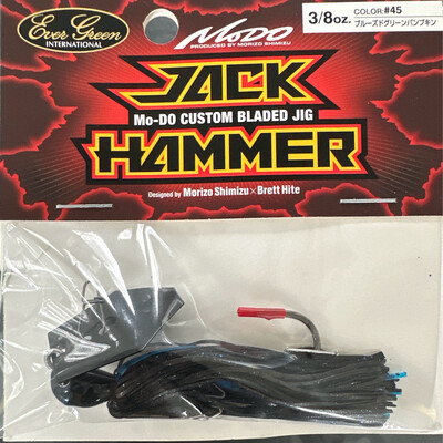 Evergreen Jack Hammer Custom Bladed Jig 3/8oz #45 Black &amp; Blue