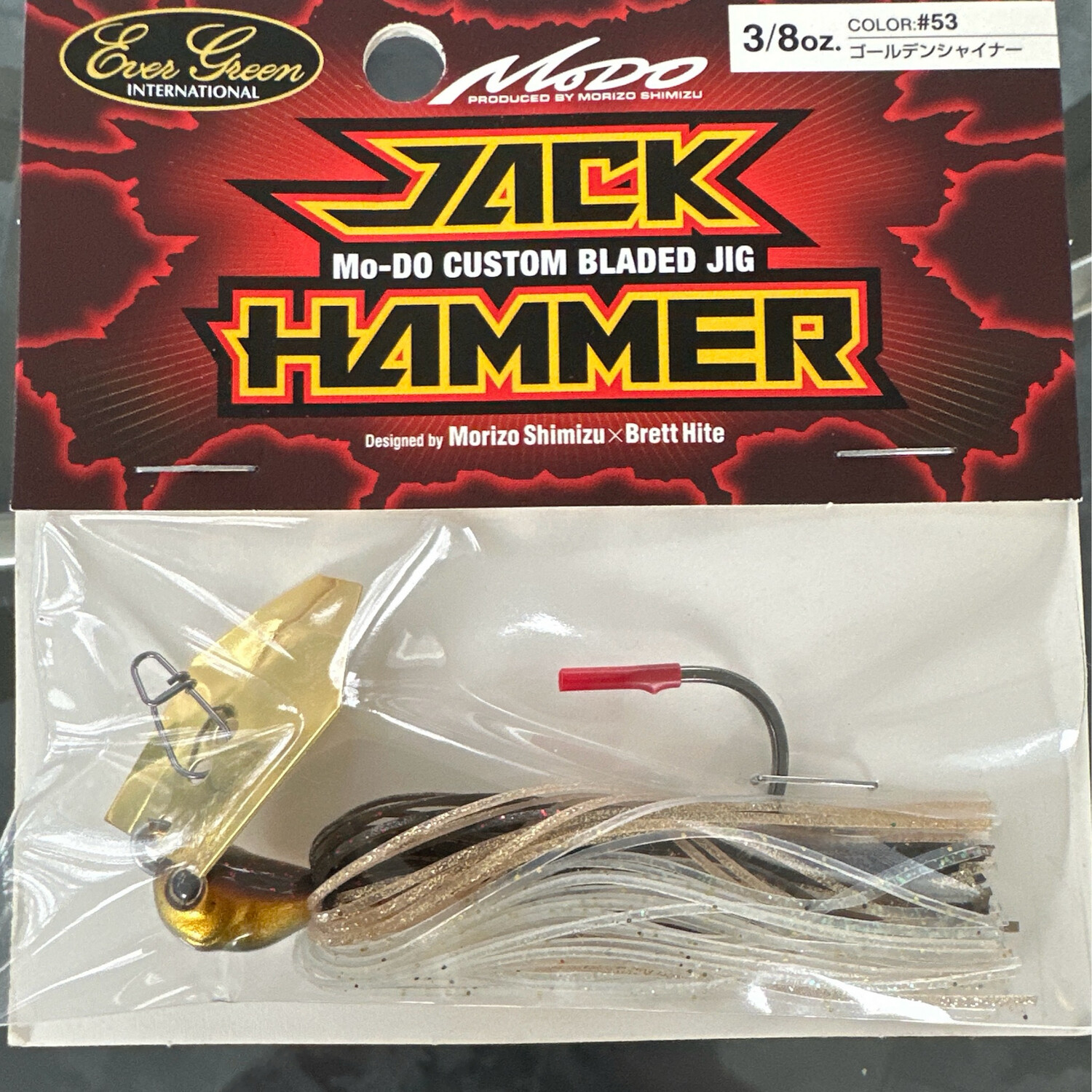 Evergreen Jack Hammer Custom Bladed Jig 3/8oz #53 Golden Shiner