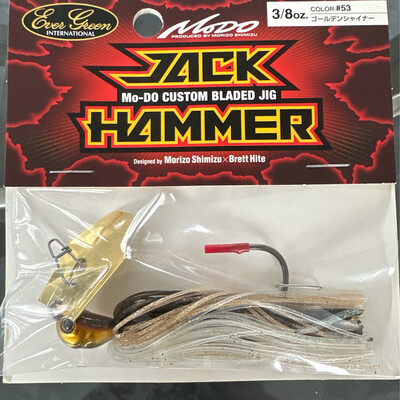 Evergreen Jackhammer Custom Bladed Jig 3/8oz #53 Golden Shiner