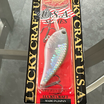 Lucky Craft KJ Flat 1.5 Floating 2-1/2” 3/8oz MS Ghost Wakasagi NIB