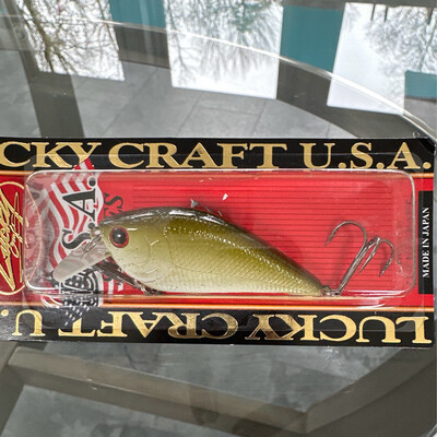 Lucky Craft KJ Flat 1.5 Floating 2-1/2&quot; 3/8oz Rootbeer Green