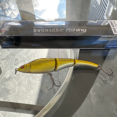 Sebile Magic Swimmer 95 Jointed Swimbait Natural Gold Shiner 95mm 4&quot; 3/8oz Sinking Type