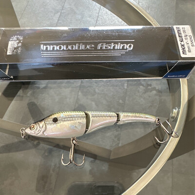 Sebile Magic Swimmer 95 Jointed Swimbait Holo Greenie 95mm 4&quot; 3/8oz Sinking Type
