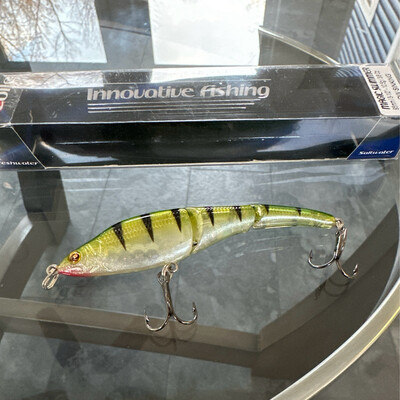 Sebile Magic Swimmer 95 Jointed Swimbait Natural White Perch 3-1/2&quot; 3/8oz Slow Sinking Type