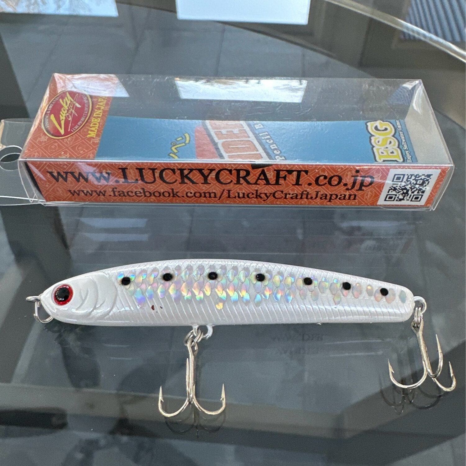 Lucky Craft Wander 80 ESG MS Pearl White Sardine